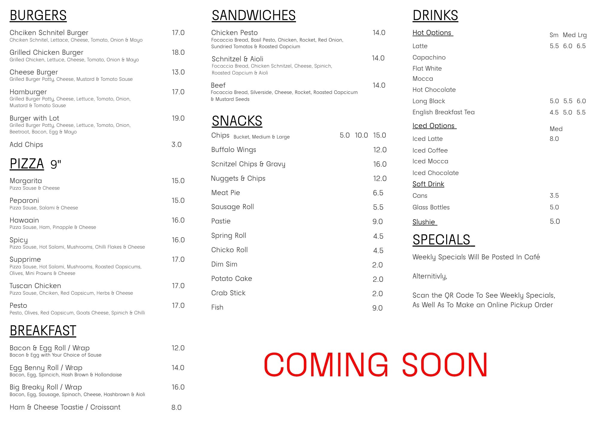 Copy of Copy of Clove & May A3A4 Landscape Menu - Coming Soon